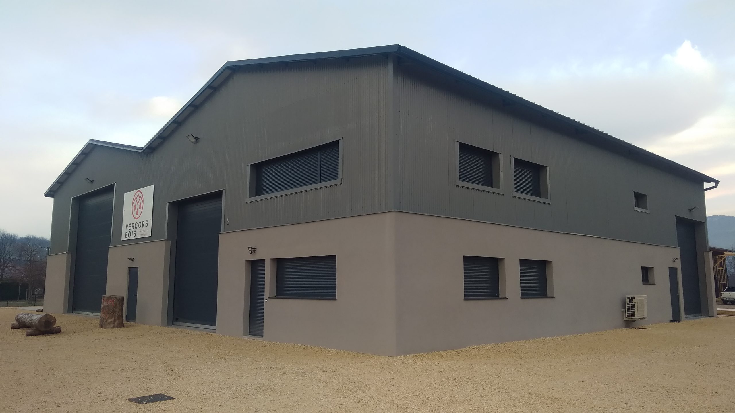 volet coulissant aluminium - volet gris anthracite - nos réalisations - VERMETAL-